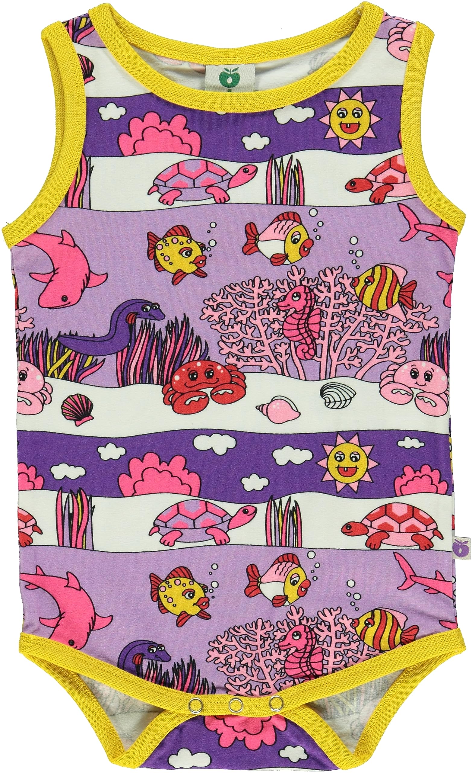 Body sin mangas con paisaje submarino para bebés y niños pequeños Småfolk 3
