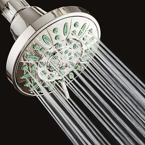 Miniatura 3 de AquaDance Cabezal de ducha antimicrobianoantiobstrucción de alta presión de 6 ajustes, protección de boquilla Microban contra el crecimiento de