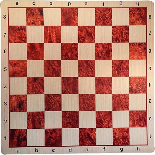WE Games Tablero de ajedrez de 20 pulgadas con diseño de grano de madera de alcanfor y roble – Tapete de ajedrez de torneo de primera calidad,