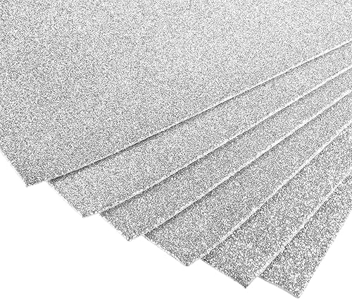Miniatura 5 de uxcell Hojas de espuma EVA con purpurina plateada de 11 x 8 pulgadas, 0.079 in de grosor para manualidades, proyectos de bricolaje, 24 unidades