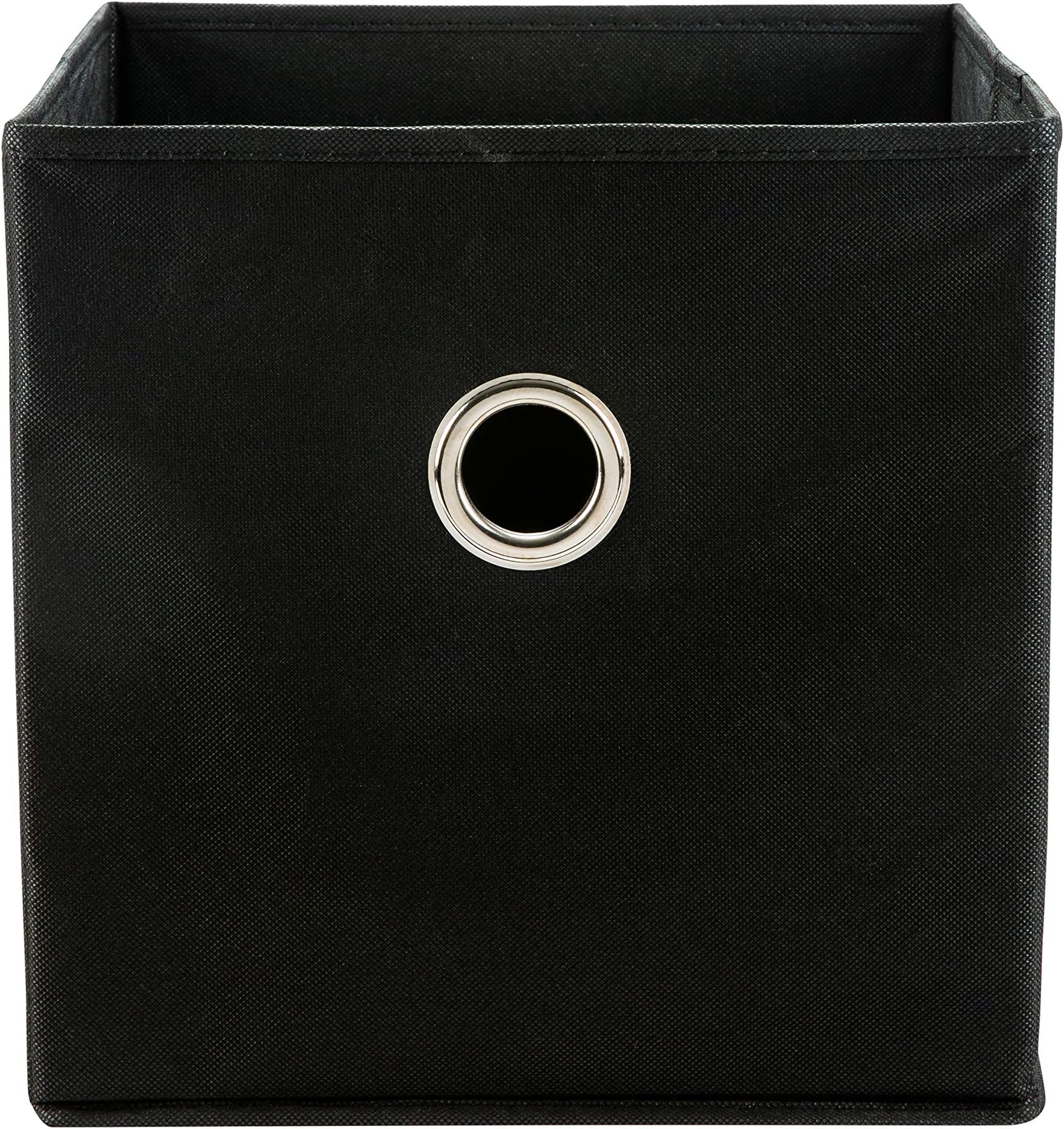 Organize It All2 Pack Storage Bins, Foldable, Lightweight, Stylish, for Playroom Toys, Office, Closet in Black