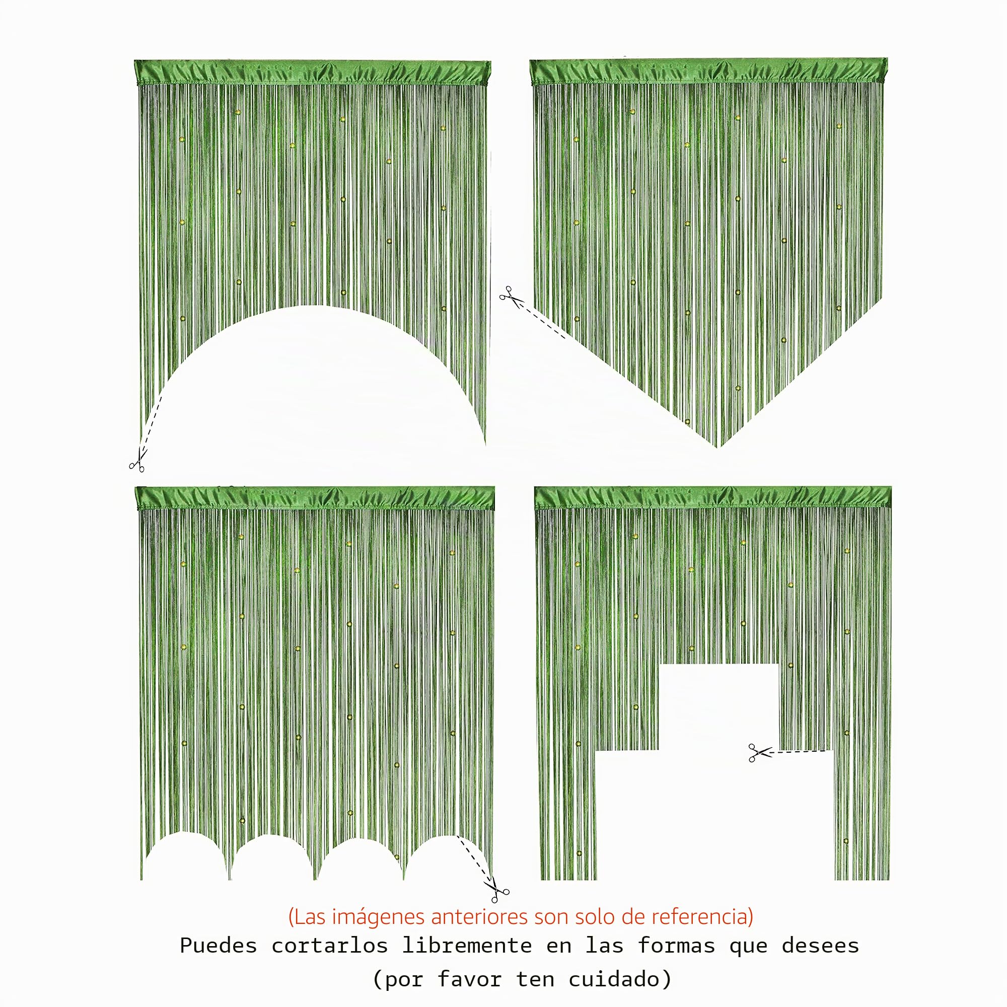 YaoYue Cortina con Cuentas para Puerta, 99 cm de Ancho x 200 cm de Largo