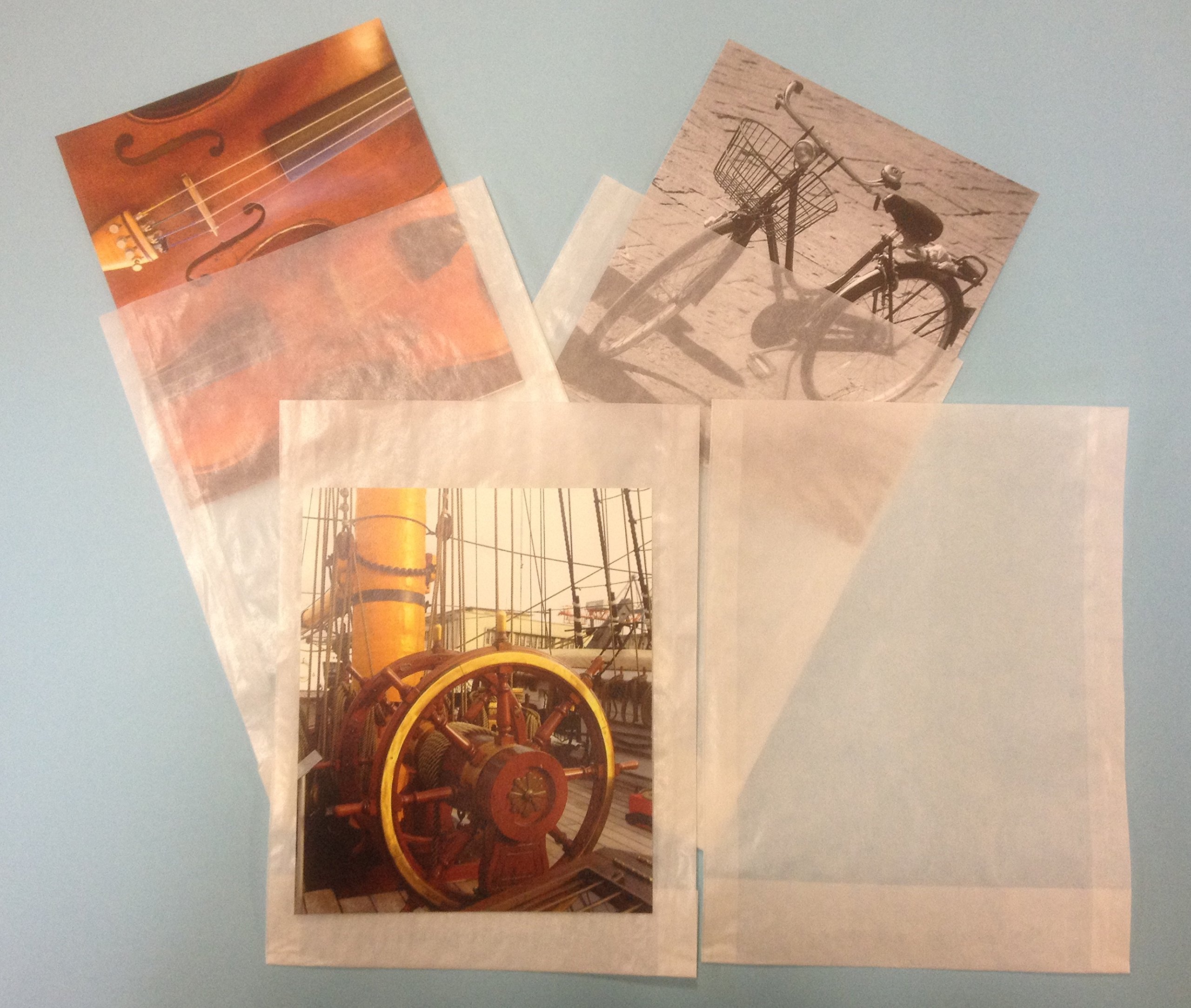 Photo Sleeves for Photos, Pictures and Postcards. Acid Free Bags. Packed in 50's (8 x 10)