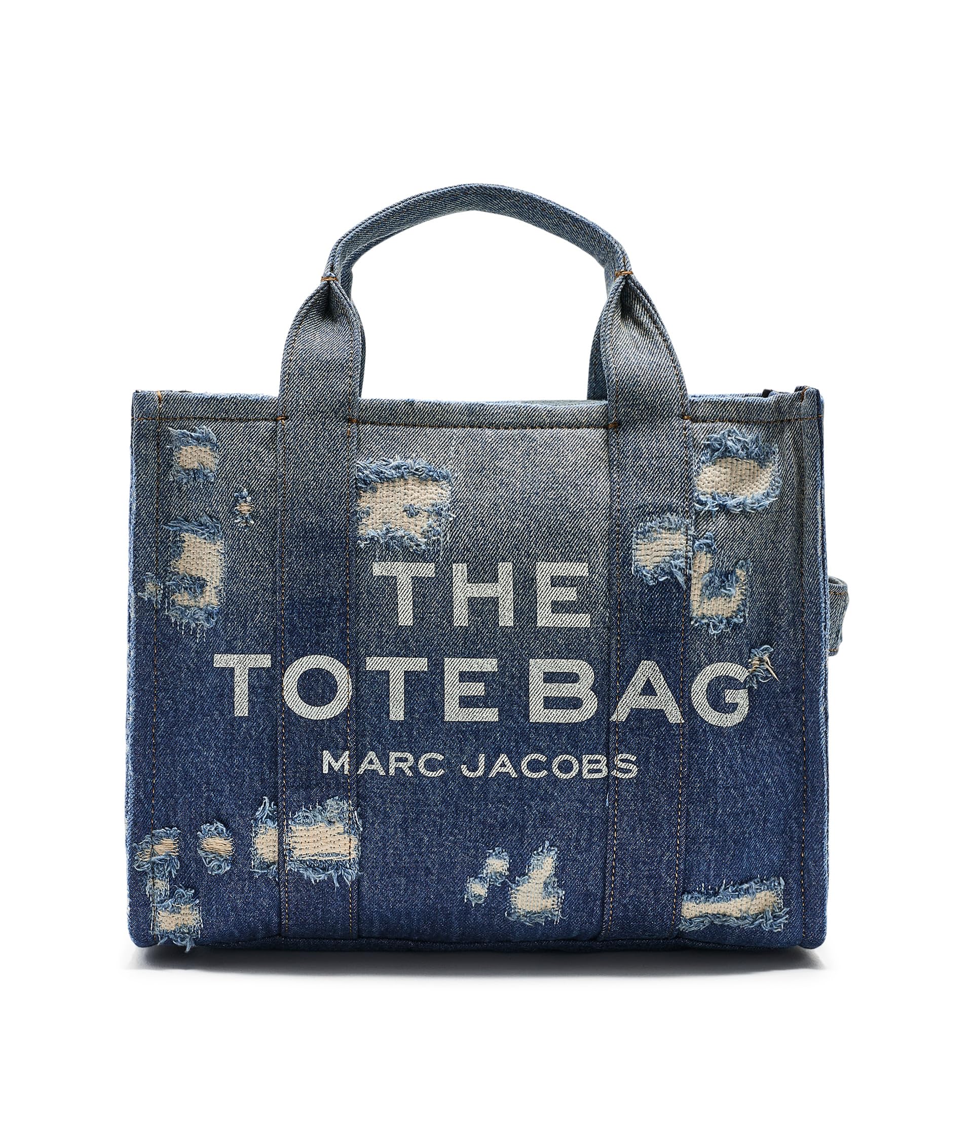 Marc Jacobs, Women's, The Medium Tote Bag In Rip and Repair Denim, Punk Indigo, One Size