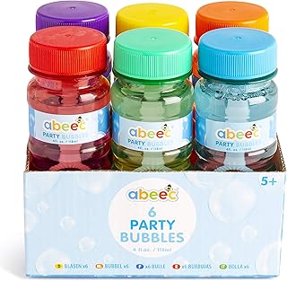 abeec 6 Pack Of Bubbles For Kids Party Bags - Party Bag Fillers For Kids - Bubbles For Children Multipack - Bubbles For Kids - Party Bag Fillers For Kids