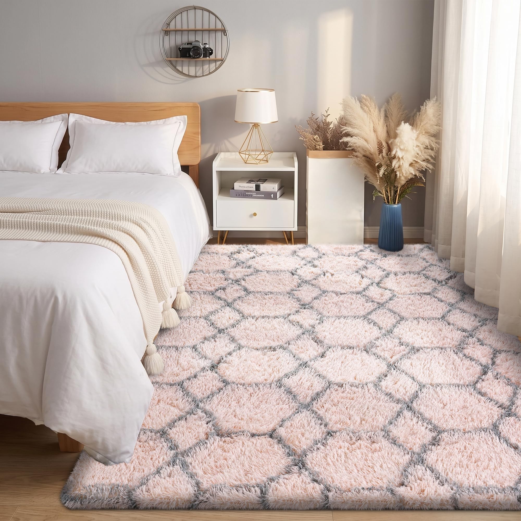 FVVRAX Large Rugs Living Room, Non-Slip Washable Geometric Rugs for Bedroom — image 1