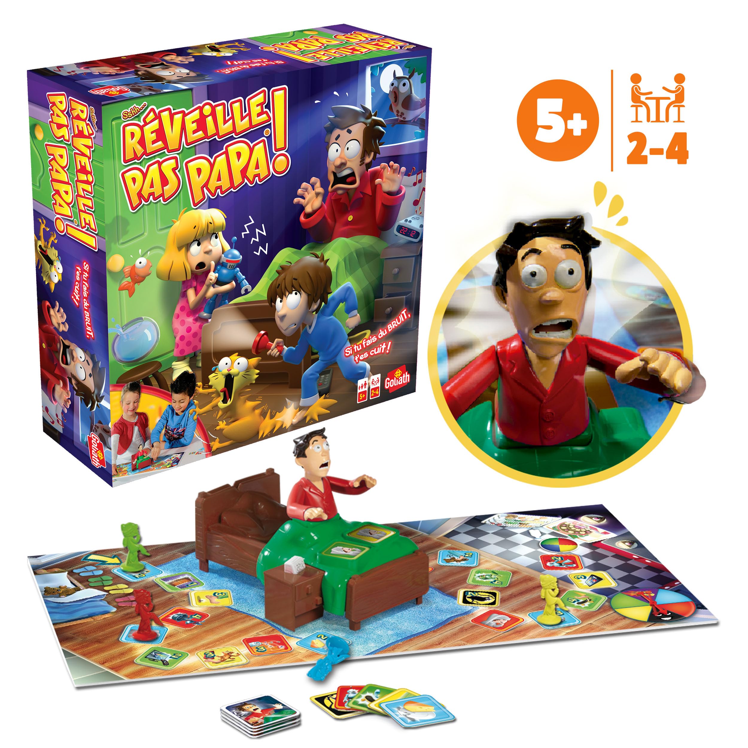 Goliath Réveille Pas Papa - Jeu de Société pour Enfants dès 5 Ans - 2 à 4 Joueurs
