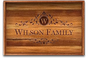 Personalized Wooden Bed Tray with Handles for Breakfast in Bed