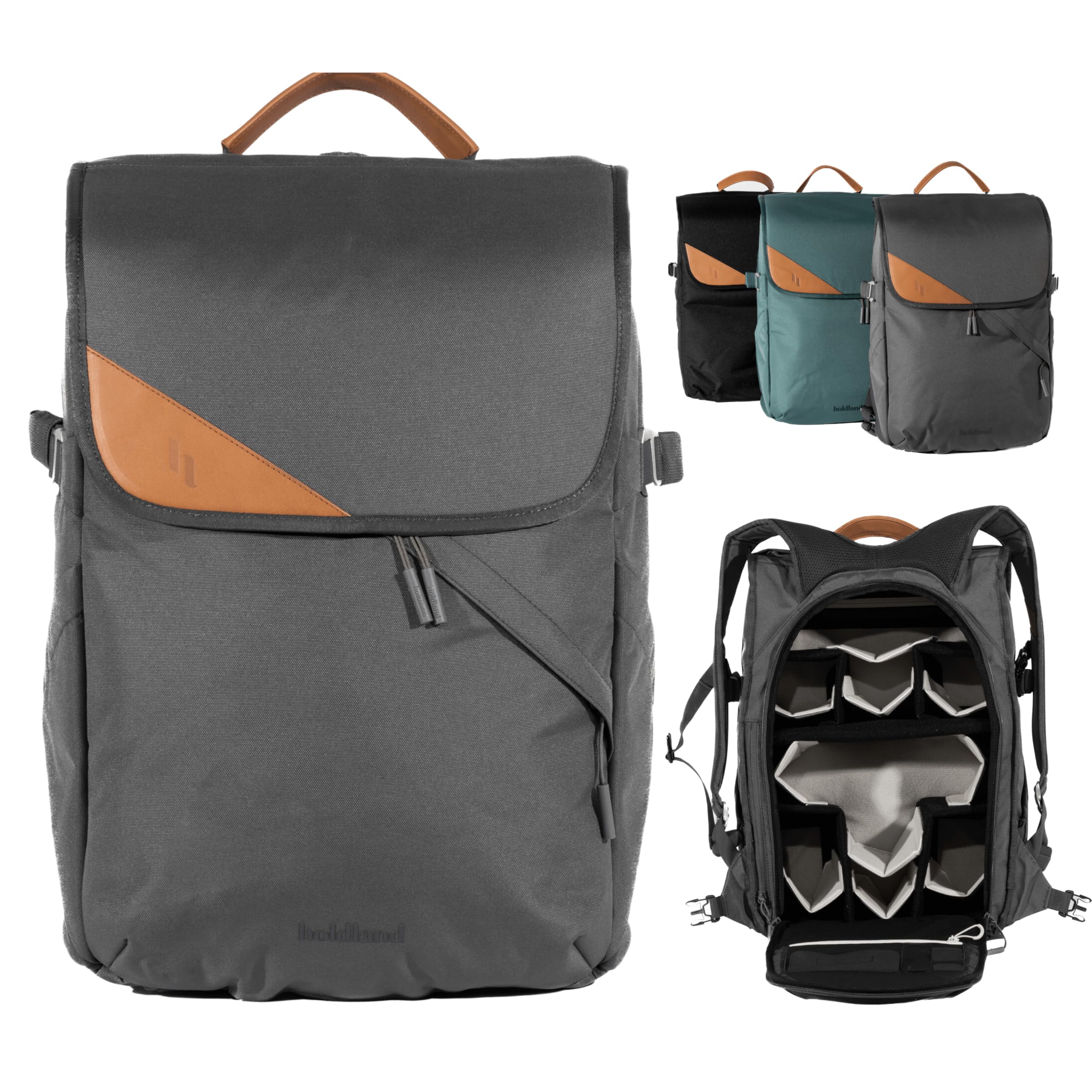 Holdland 28L Camera Backpack Bag for Men or Women Photographers with Waterproof Rainfly, Laptop Sleeve & Removable Hip Belt | For Large or Small DSLR/