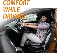 Vista 7 de ZONETECH Royal - Funda de asiento con cuentas de madera natural y funda de asiento cómoda con cuentas de madera negra