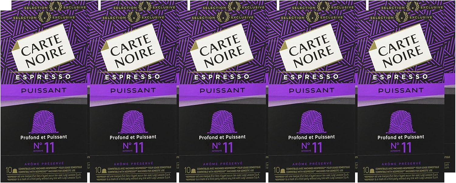 Carte Noire Cafe Espresso Puissant N 11 Capsules Compatibles Nespresso 10 Paquets De 10 Capsules 100 Capsules Amazon Fr Epicerie