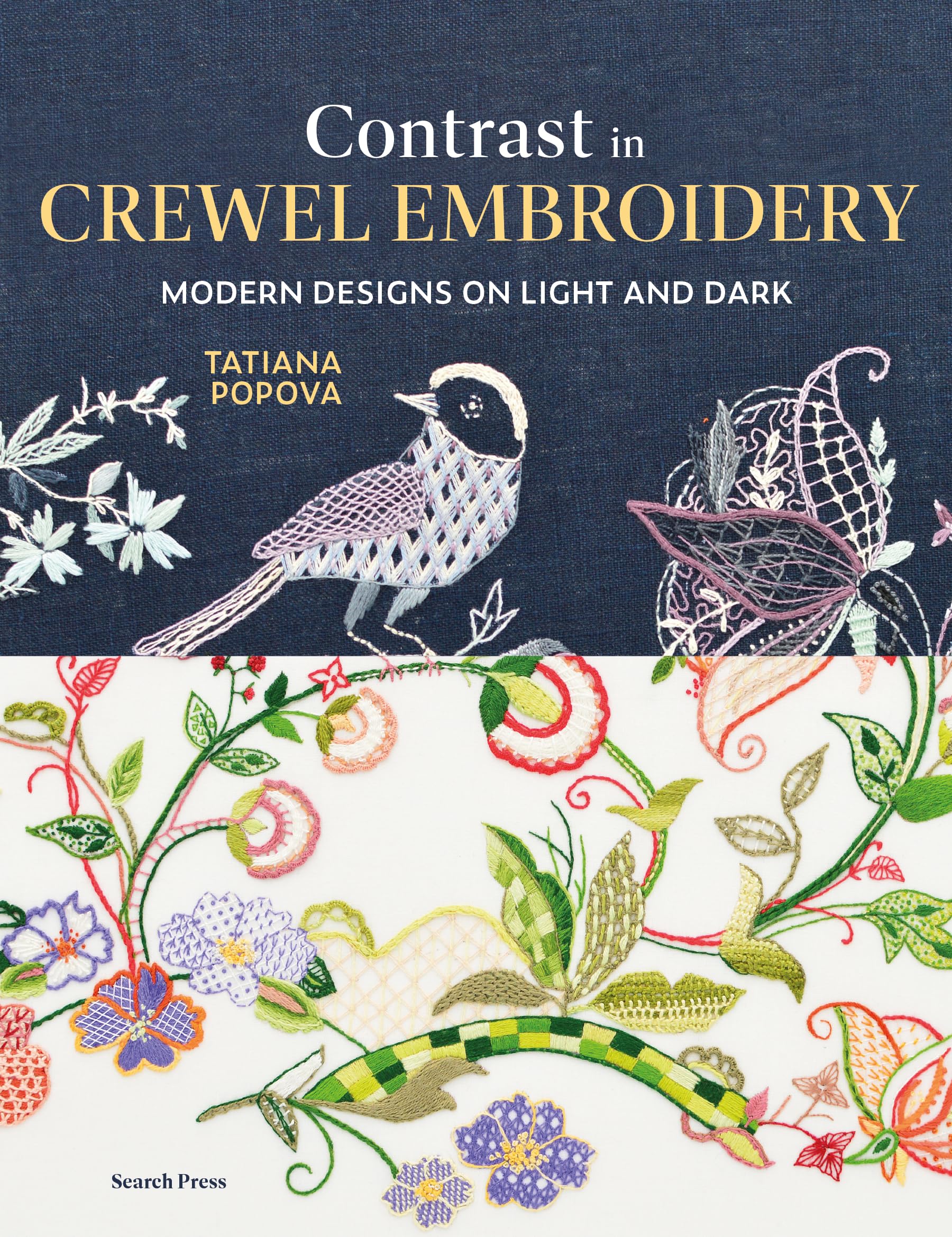 Broderie Crewel livre de design moderne pour décorer votre intérieur pendant vos moments créatifs