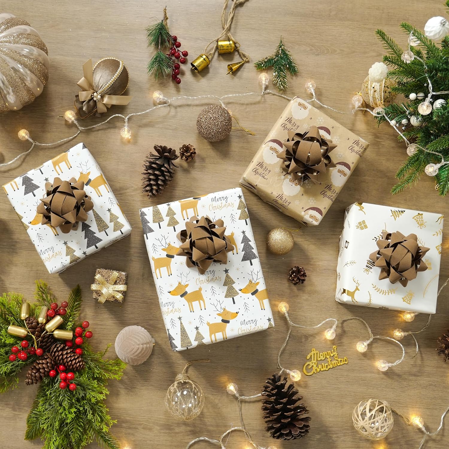 4.5 Inch Brown Velvet Ribbon Gift Bow Decorative Bows, Premade Christmas Bows for Gift Wrapping Self Adhesive, Wrapping Bows for Presents, Party Favor, Holiday, Wedding, Birthday-12 Counts - Image 6