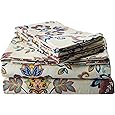 Tribeca Living 100% Cotton German Flannel Sheet Set - 200 GSM, Deep Pocket, Ultra Soft & Cozy, California King, Mid Blue
