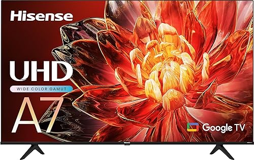 Hisense Serie A7 Smart TV de 50 pulgadas 4K UHD con Google TV con control remoto de voz, modo de juego Plus, Chromecast incorporado (50A7N, modelo