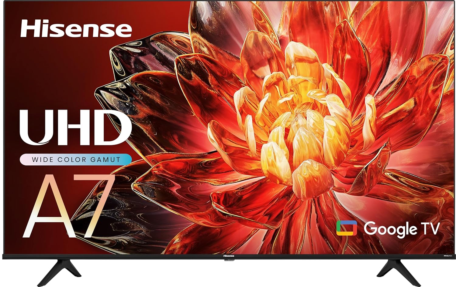 Hisense A7 Series 43-Inch Class 4K UHD Smart Google TV with Voice Remote Game Mode Plus Chromecast Built-in