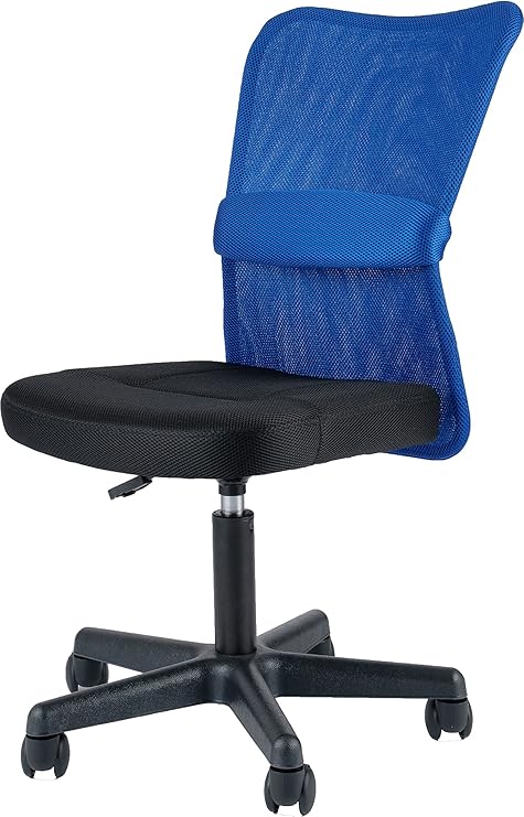 Amazon オフィスチェア デスクチェア メッシュバックチェア S字構造 通気性 背もたれクッション ランバーサポート パソコンチェア コンパクト 移動 ガス圧 コストパフォーマンス Pc 椅子 いす 作業 業務用 ブルー デスクチェア 文房具 オフィス用品