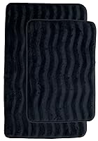 Algopix Similar Product 14 - Lavish Home Set of 2 Bath Rugs 