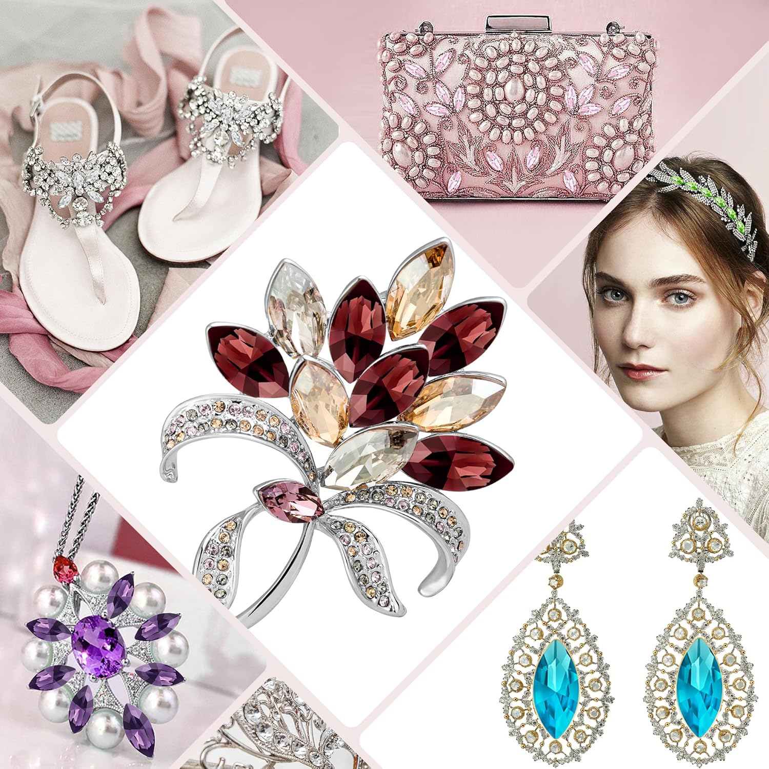 Horse Eye Crystal Rhinestones Red Navette Point Back Gems Faceted Glass Rhinestones for Crafts, Jewelry Making 7x15MM 50Pcs - Image 6