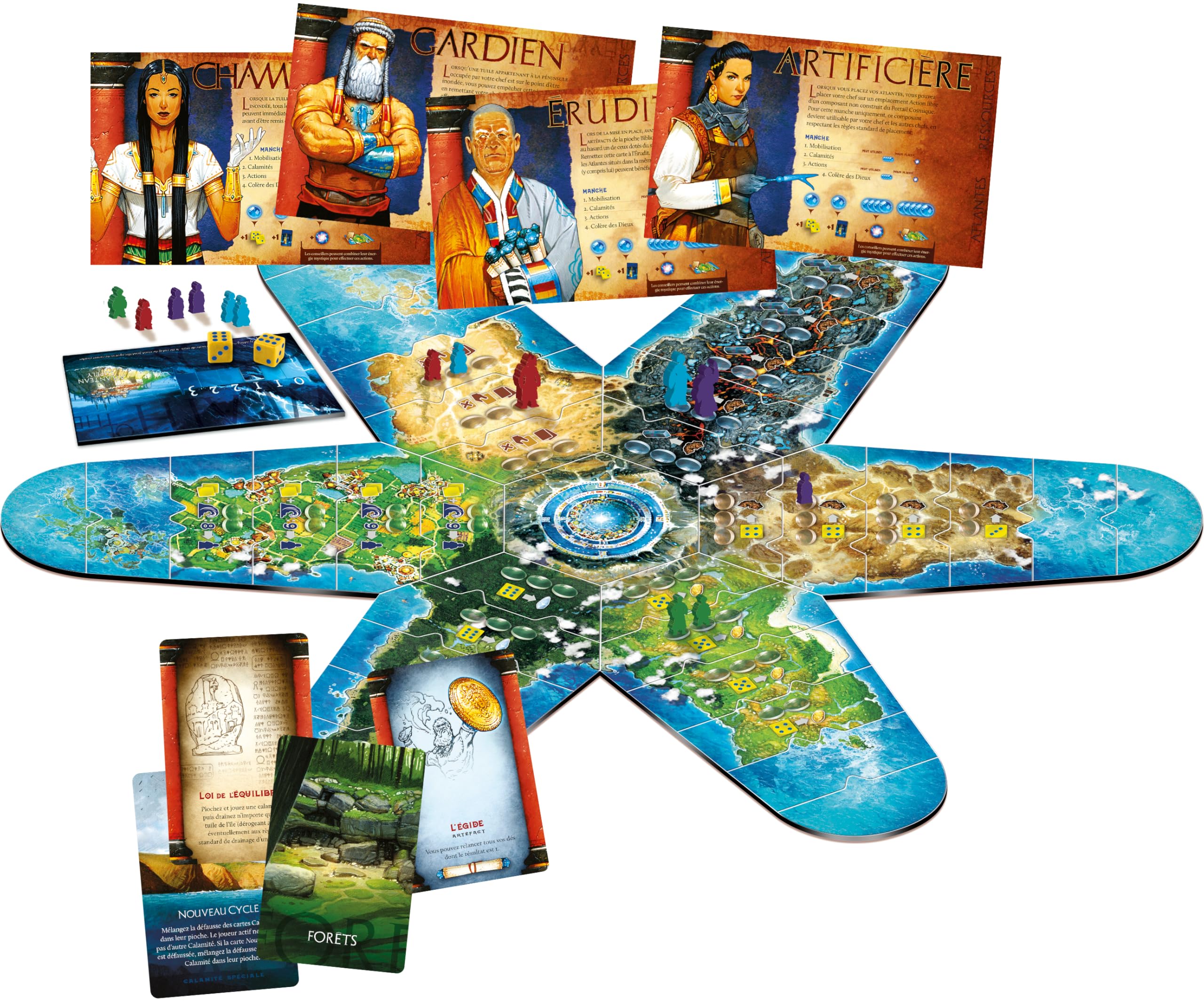 Lucky Duck Games | ATLANTIS RISING | Jeu de Société Coopératif Pour Adultes & Enfants dès 10 Ans | Sauvez Atlantis |Jeu de Stratégie & Gestion des Ressources | 1 à 7 Joueurs | 1 à 2H | En Français