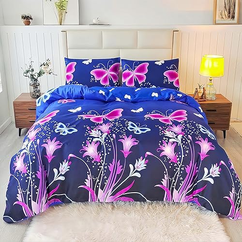 SDY Juego de funda de edredón de 3 piezas, tamaño matrimonial, juego de ropa de cama negro con estrellas, juego de ropa de cama reversible Kawaii disponible en Yaxa Guatemala