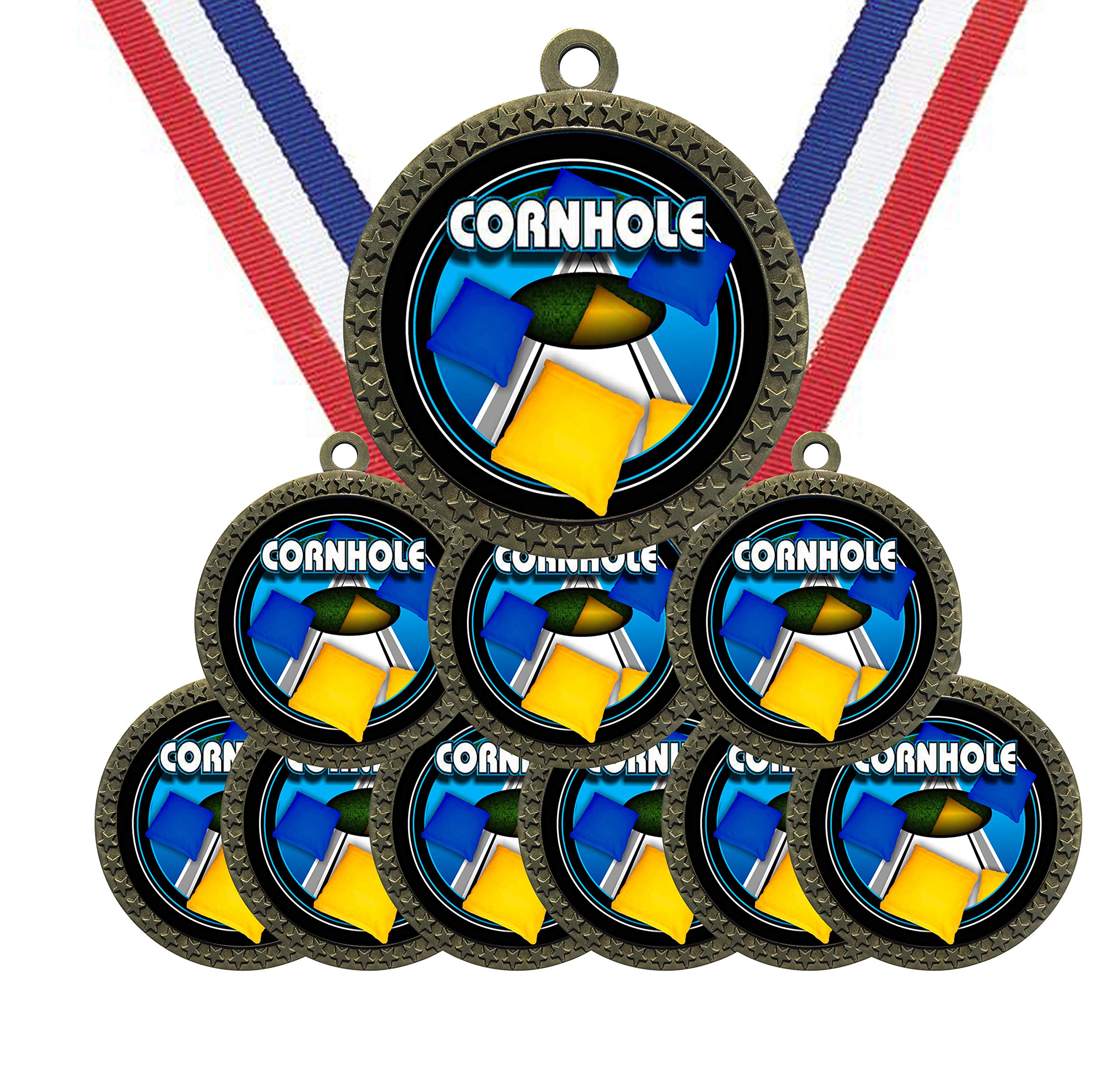 Buy Express Medals Cornhole Medals 10 Packs, Assorted Styles Online at