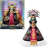 Monster High Doll, Skelita Calaveras Día de Muertos 2025 Collectible, Aztec-Inspired Gown with Vibrant Accessories Like Headdress and Necklace