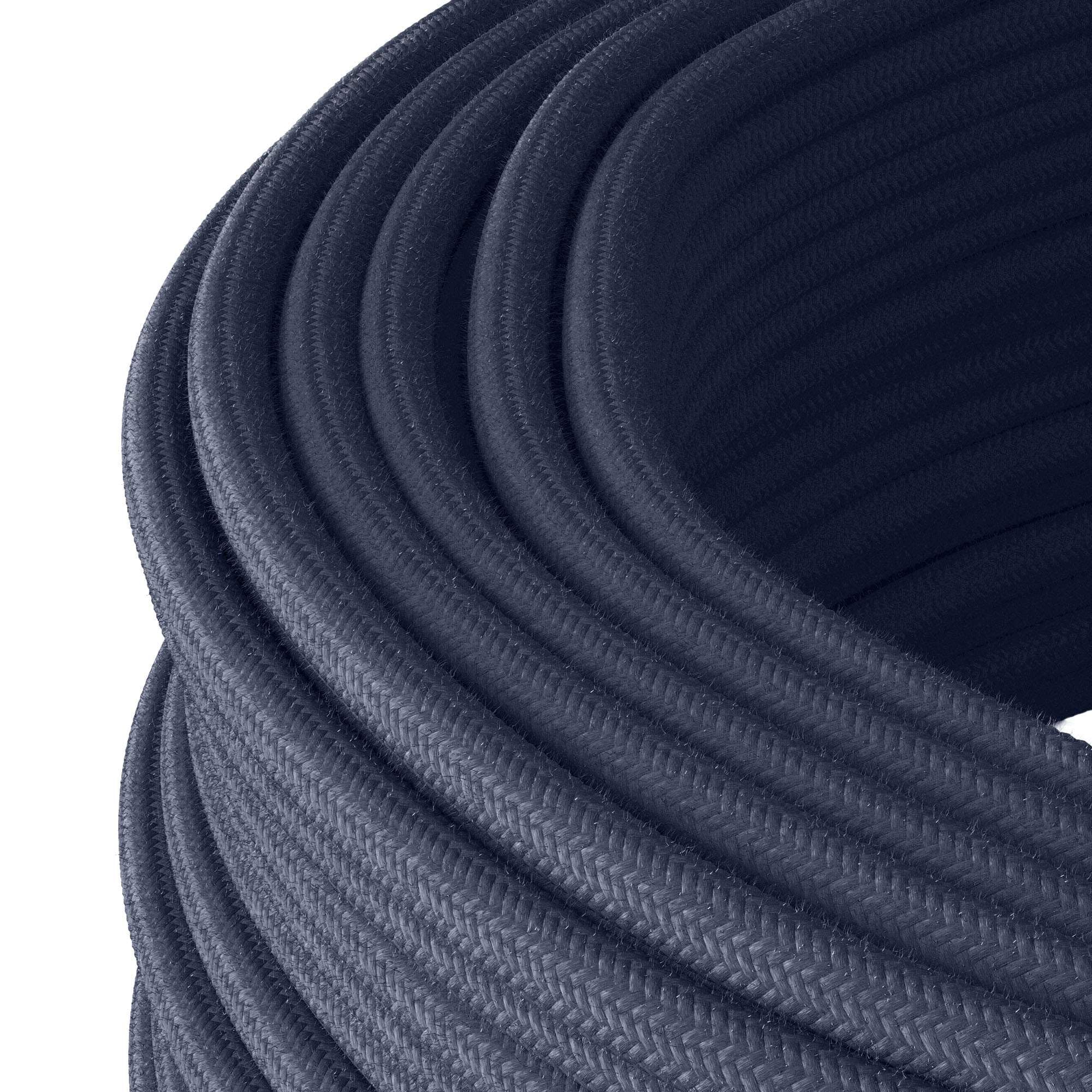 Kabel tekstylny do elastycznej instalacji elektrycznej (H05VV-F), kabel materiałowy 3 x 1,5 mm², kabel tekstylny, kabel instalacyjny, grafitowy - 10 metrów