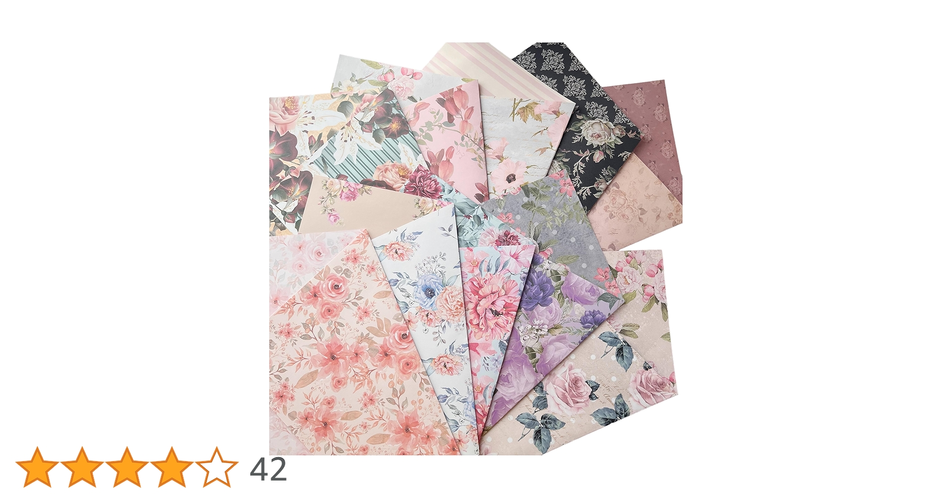 Amazon | TOHYAN A4 両面デザインペーパー 花柄 上質紙90 デザぺ 包装