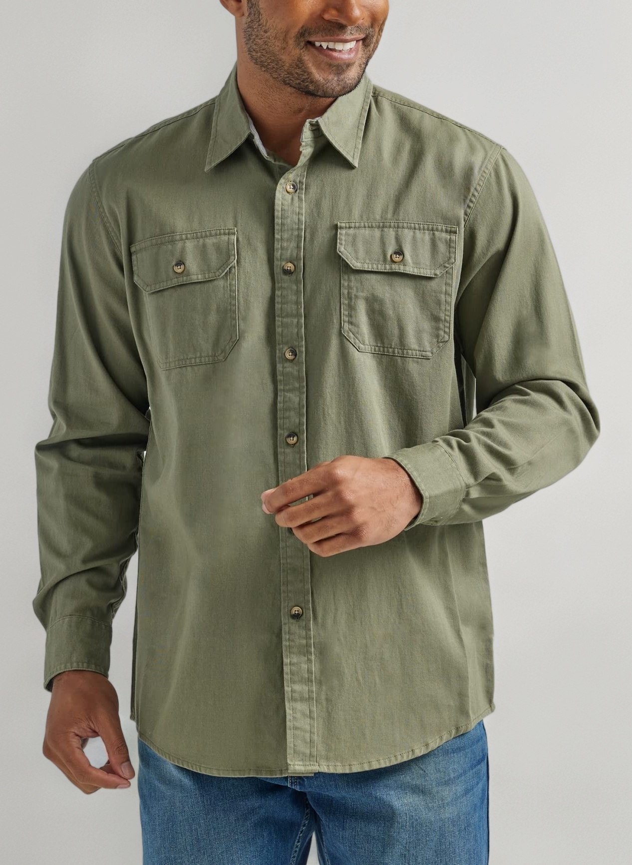 Men's Long Sleeve Classic Woven Shirt