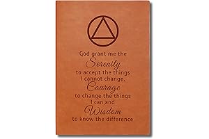 Wholesome Alcoholics Anonymous & Narcotics Anonymous Sobriety Leather Notebook