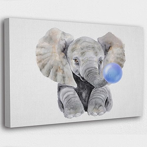 Miniatura 1 de SpiritualHands Animals Blowing Bubble Gum Wandkunst für Bauernhaus Badezimmer Dekor, Bubble Gum Tier Wandkunst (Bubble Gum Tiere Tier 25, 20.3x30.5