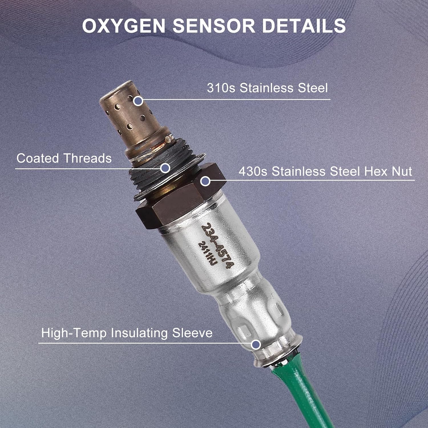 PAPAPARTS O2 Oxygen Sensor 234-9131 234-4574 Upstream & Downstream Compatible with Honda Accord 2013-2017 2.4L L4, for Acura ILX 2016-2020, TLX 2015-2020 Set of 2