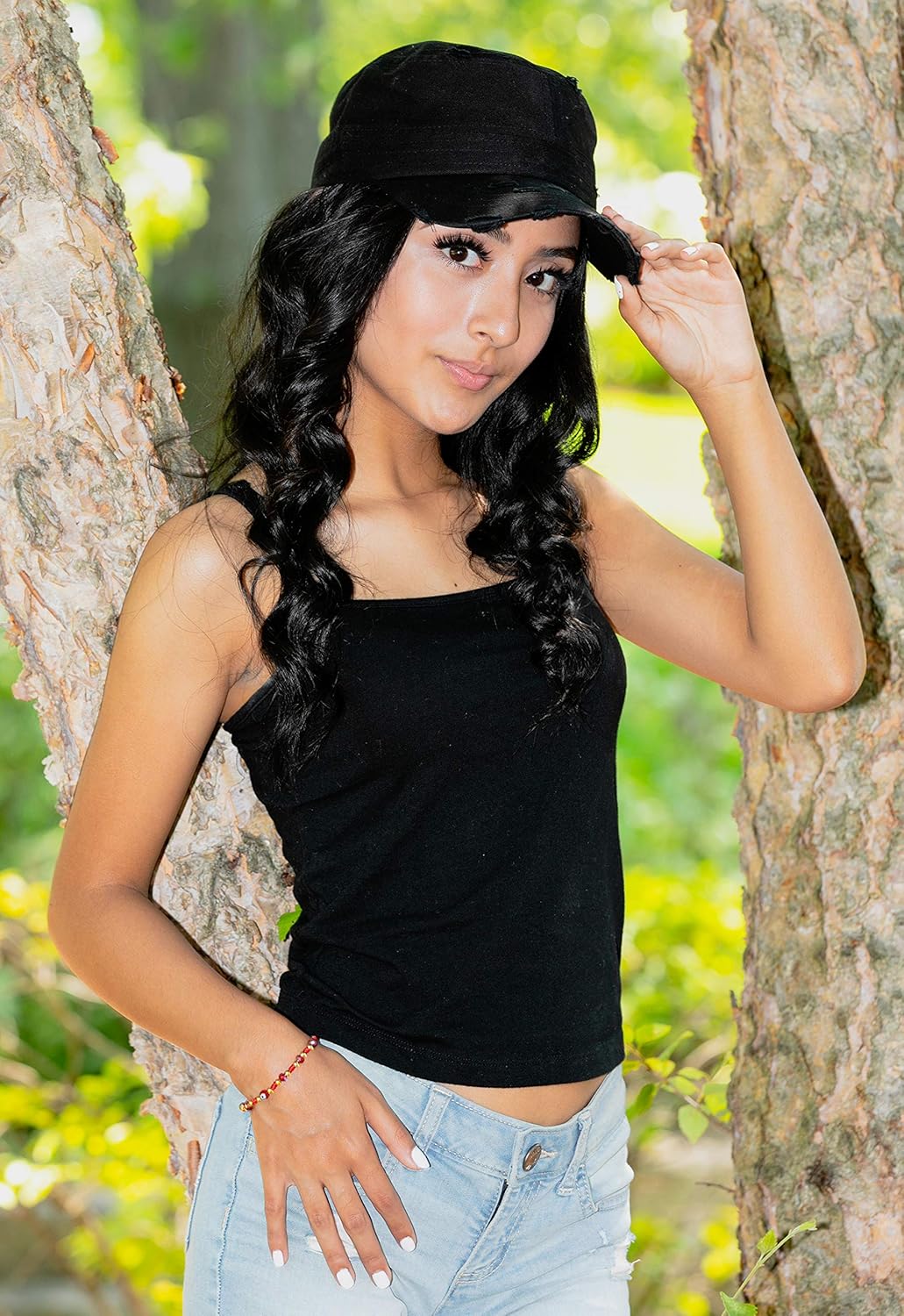 Funky Junque Distressed Military Hat – Newsboy Hats for Women, Short Brim Army Baseball Cap, Womens Cadet Hat Trendy Style - Image 8