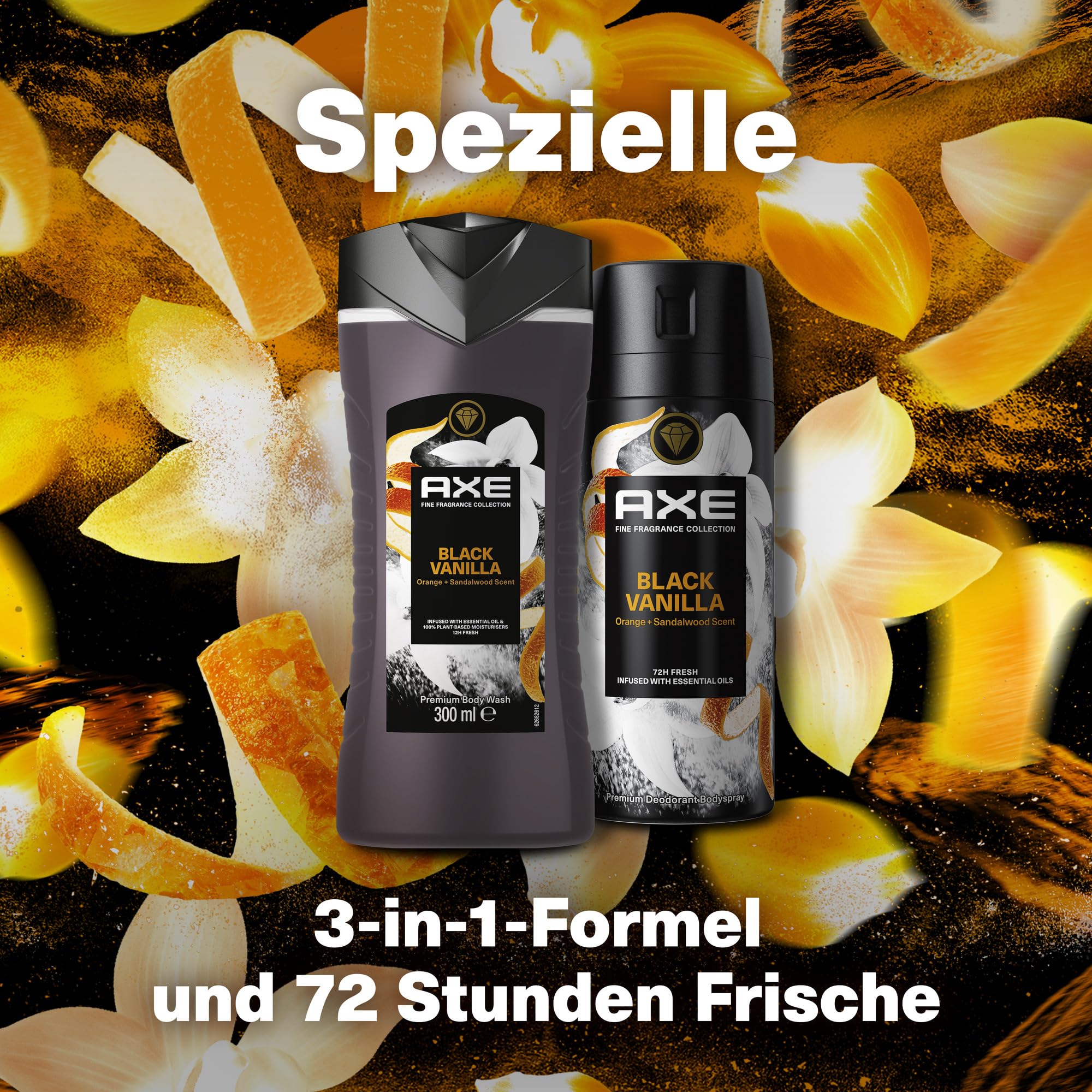Axe Fine Fragrance Collection Black Vanilla Coffret cadeau avec déodorant et gel douche (150 ml + 300 ml)