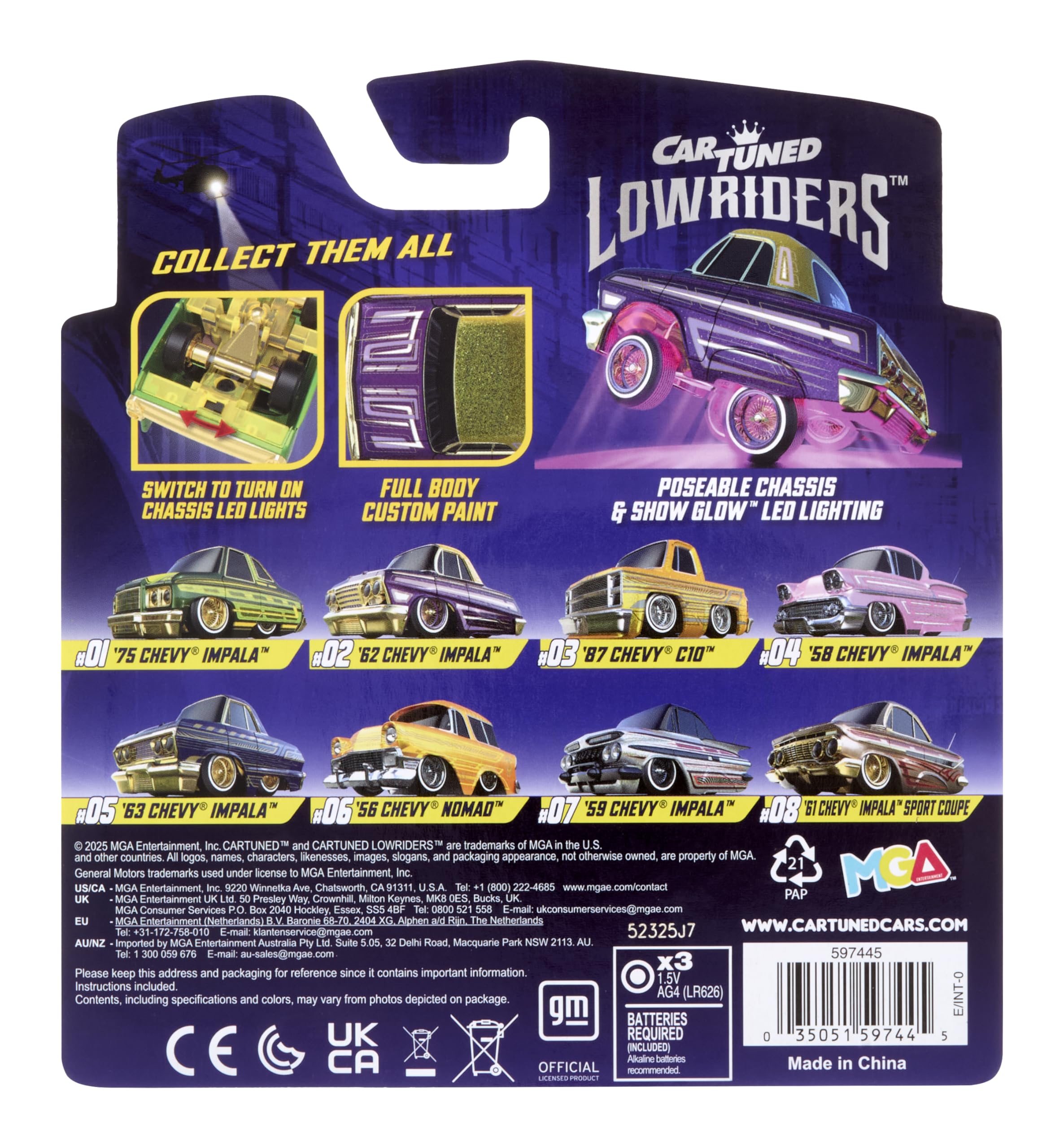 Amazon.co.jp: CarTuned ローライダーシリーズ 2-1962 シボレー