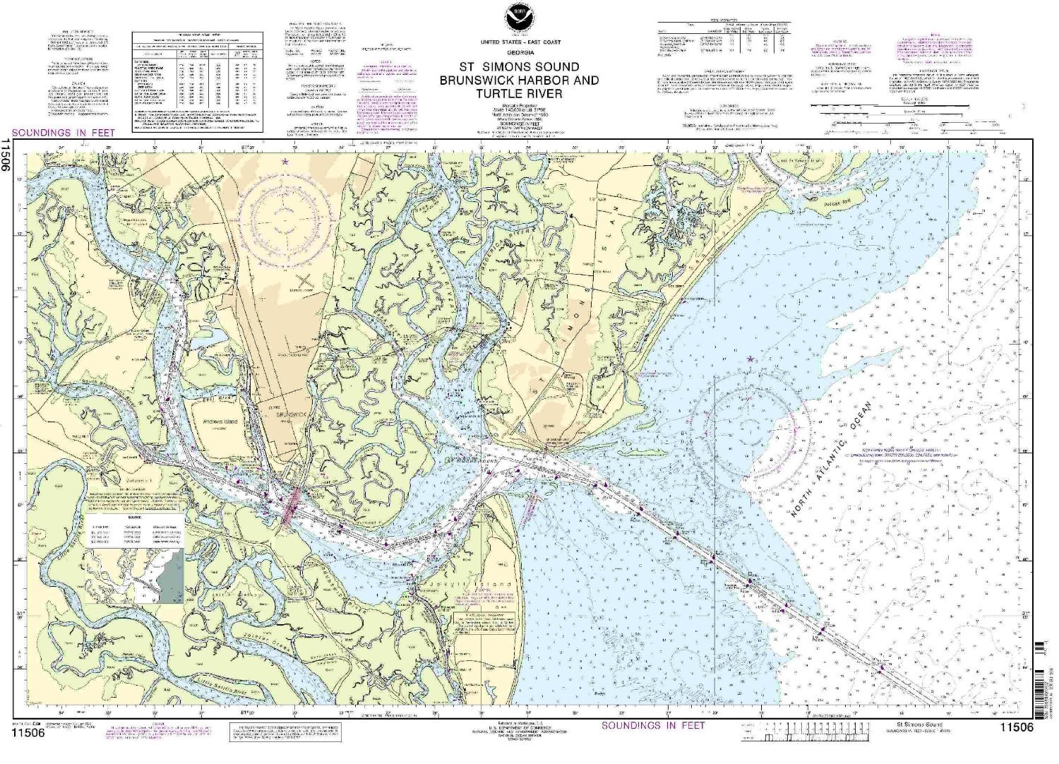 11506--St. Simons Sound, Brunswick Harbor and Turtle River