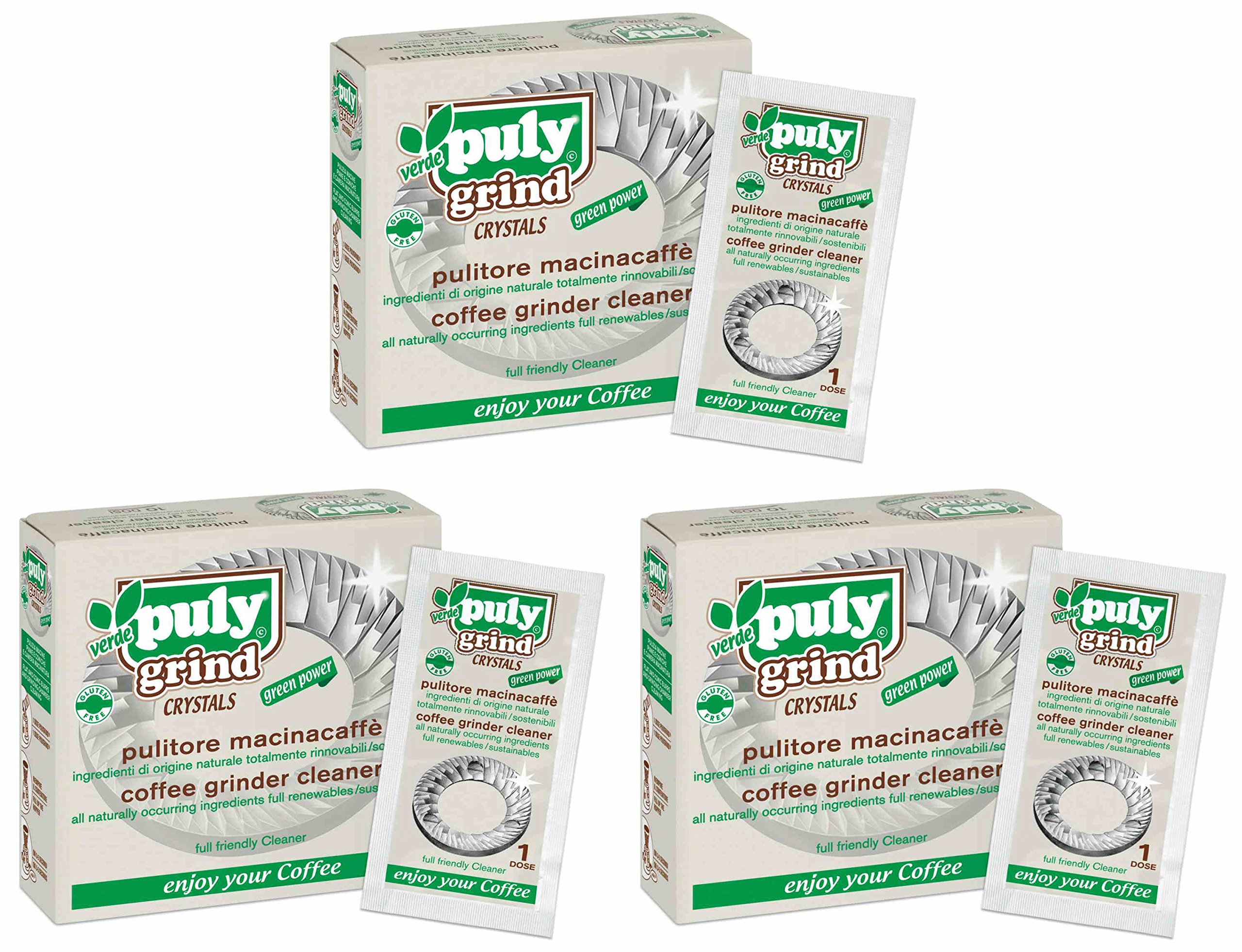 Asachimici Puly Grind Crystals, detergente brevettato per macinacaffè – 30 dosi, 15 g ciascuna