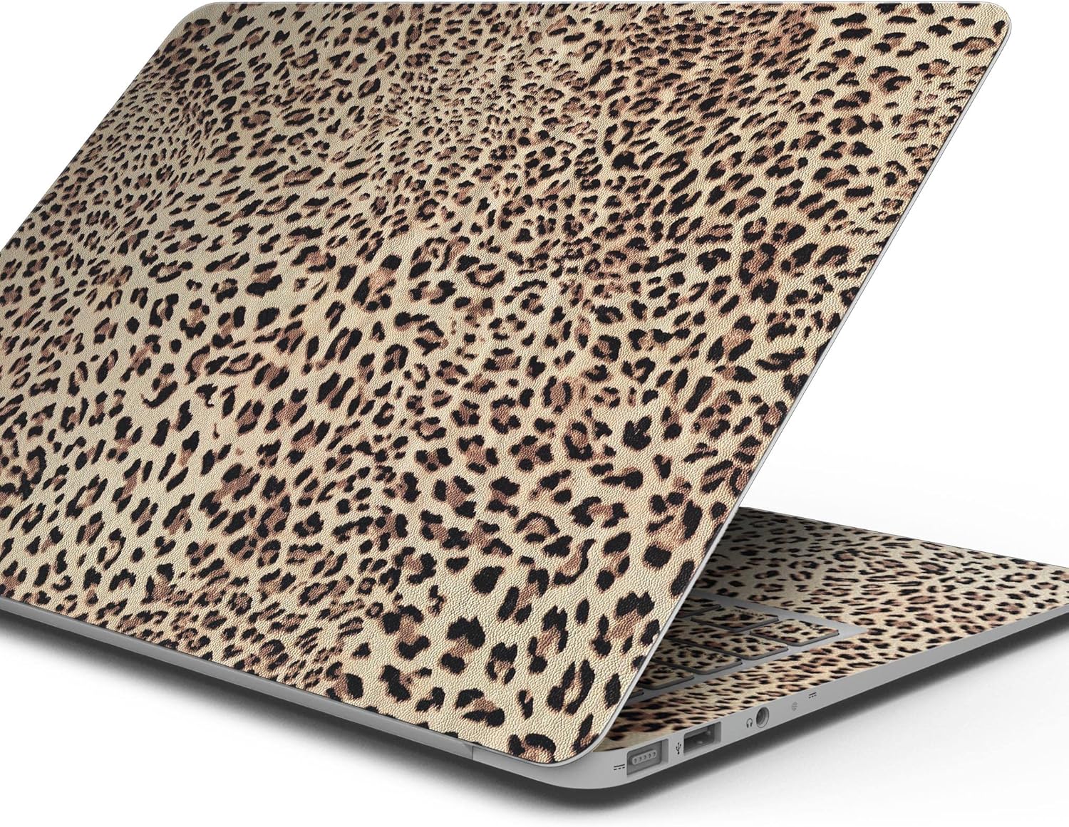 DesignSkinz - Brown Vector Leopard Print - Full-Body Wrap Protective Decal Skin Kit Compatible with MacBook 13" Pro M1 (A2338)