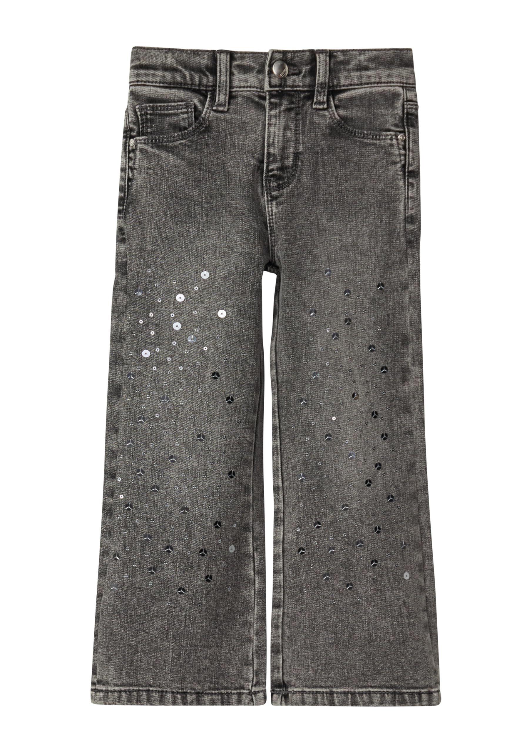 s.Oliver Junior Mädchen Jeans Hose mit Pailletten, Wide Leg 2173304