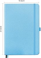 Vista 11 de Mlife A5 Lined Journal Notebook,Notebooks 200 Pages with Premium 100gsm Inkproof Paper Thick,PU Hard Cover journals,Inside Pocket,Elastic Blue