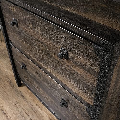 Vista 5 de Sauder Lima lateral Steel River, L: 30.08" x W: 20.75" x H: 29.53", Acabado en Roble Carbono Acabado de roble de carbono,Acabado de mezquite fresado