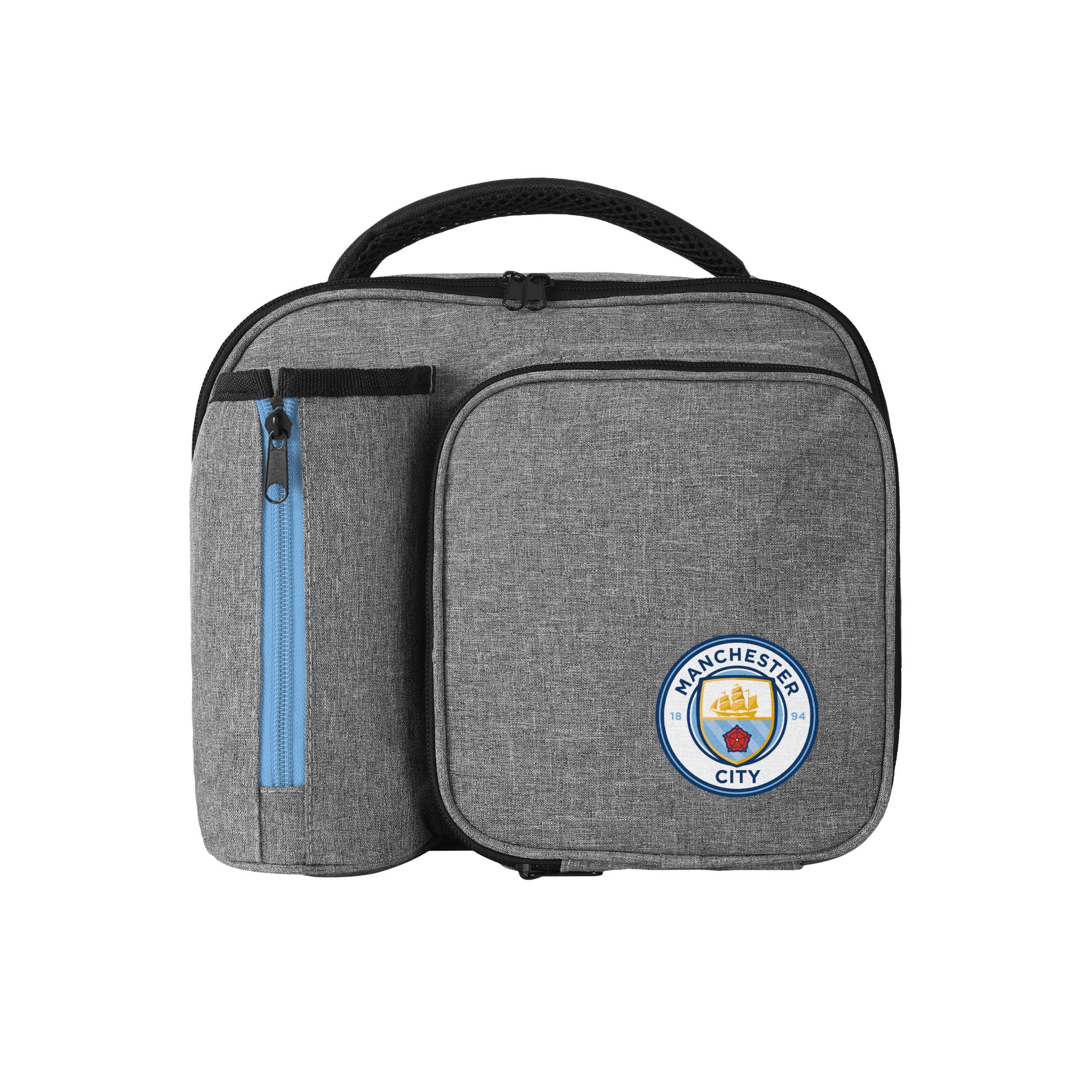 FOCO Official Manchester City FC Football Lunch Bag with Bottle Holder