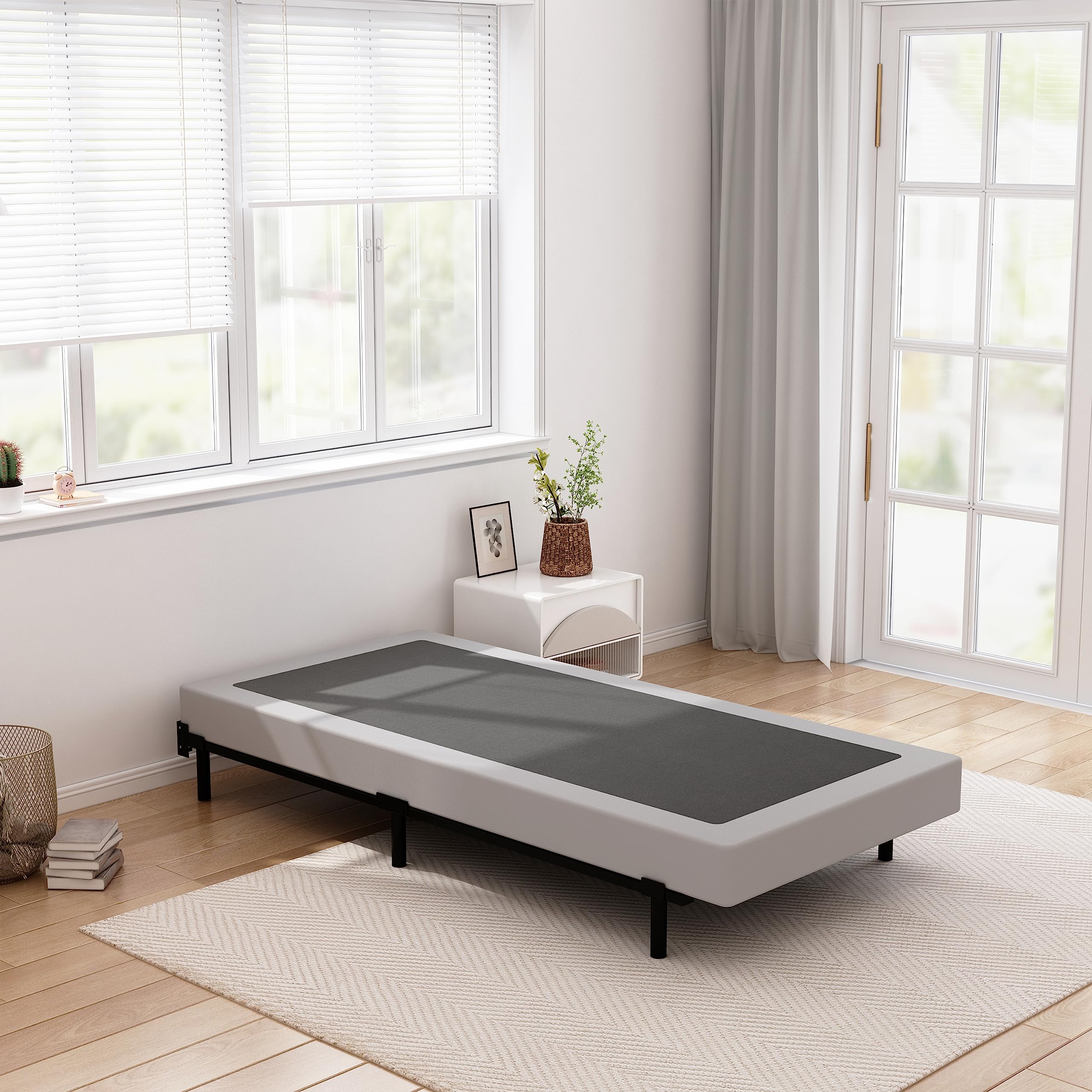 Gdduck Twin Box Spring, 5 Inch Metal Box Spring Twin Basics Bed Base