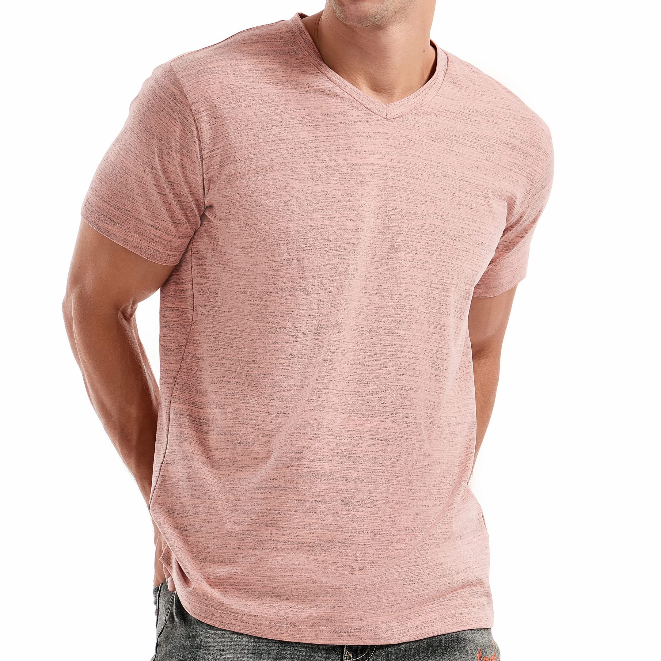 RONOMO Herren Mode V-Ausschnitt T-Shirt Casual