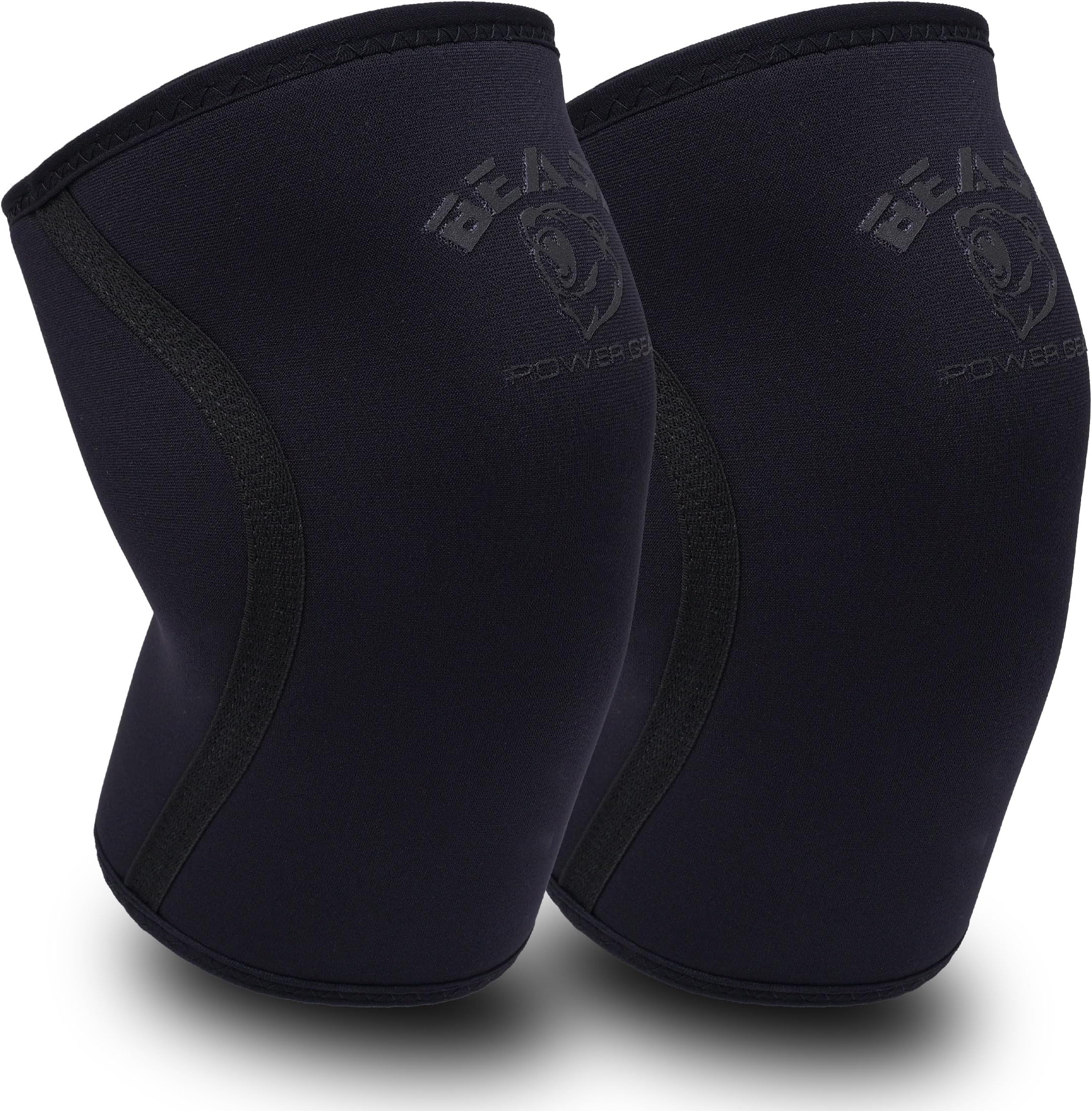Beast Power Gear Neoprene Compression Knee Sleeves 7MM (Pair) Enhanced Knee Support in Squats Powerlifting Weightlifting and Wrestling – Unisex