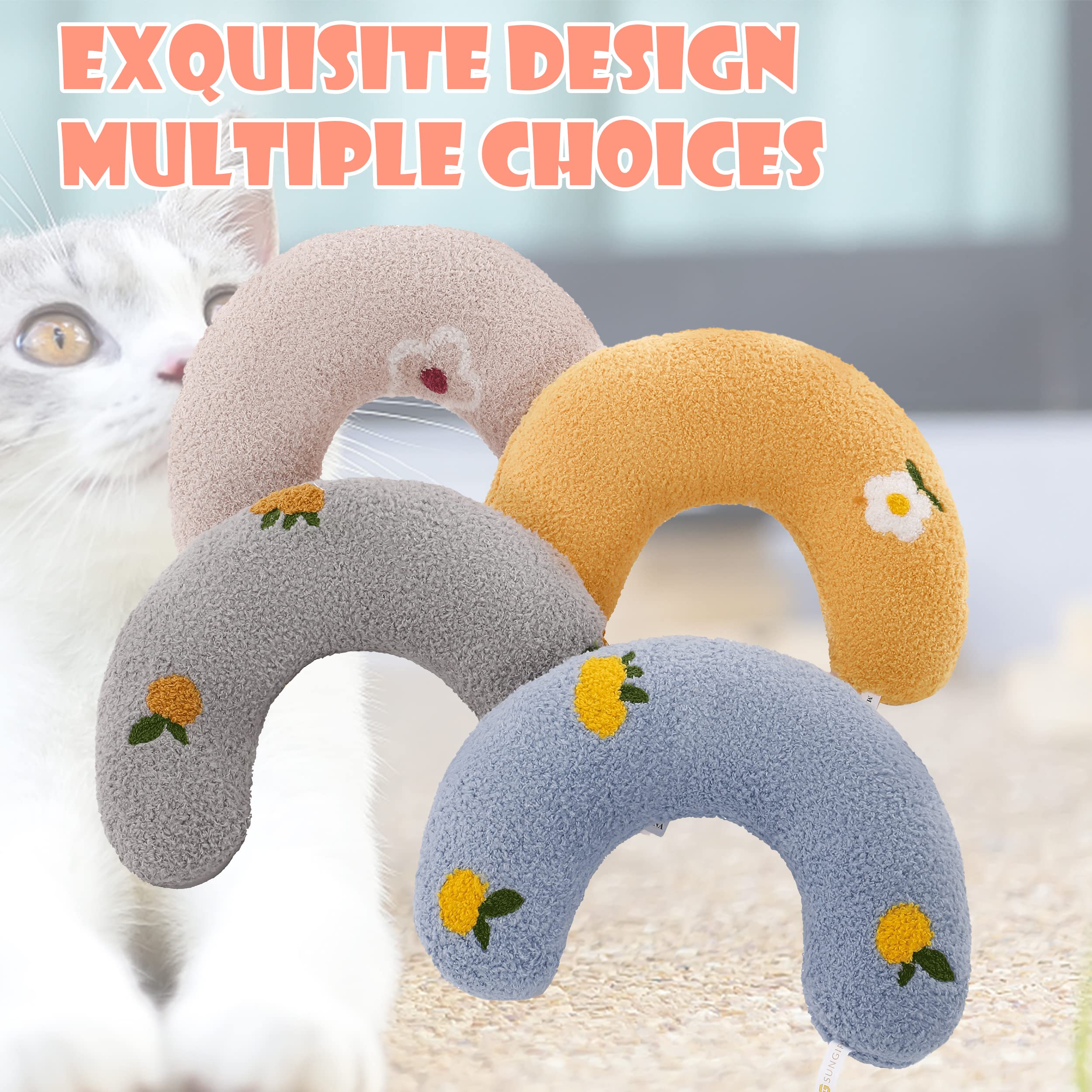 SUNGIFT Little Pillow for Cats, UShaped Half Donut Neck Protector