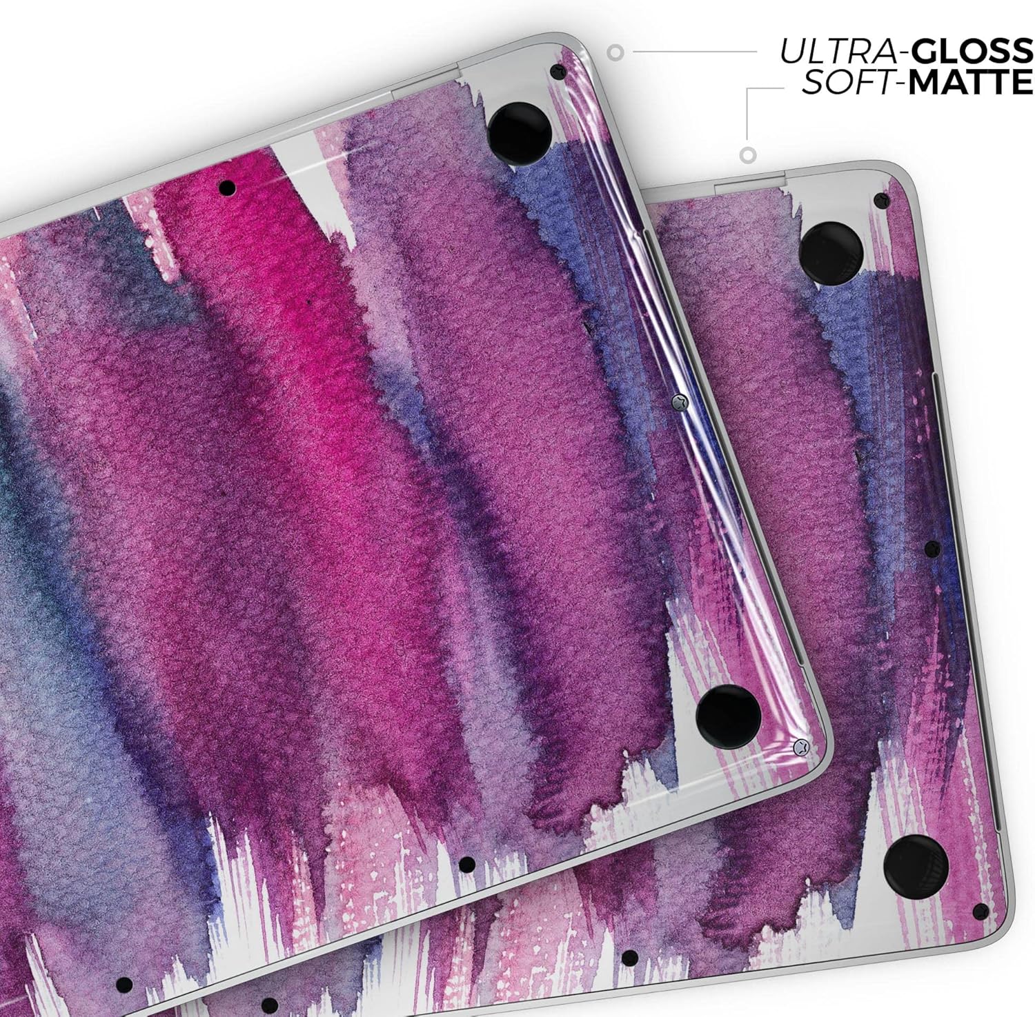 DesignSkinz - Violet Mixed Watercolor - Full-Body Wrap Protective Decal Skin Kit Compatible with MacBook 16" Pro M1 (A2485)