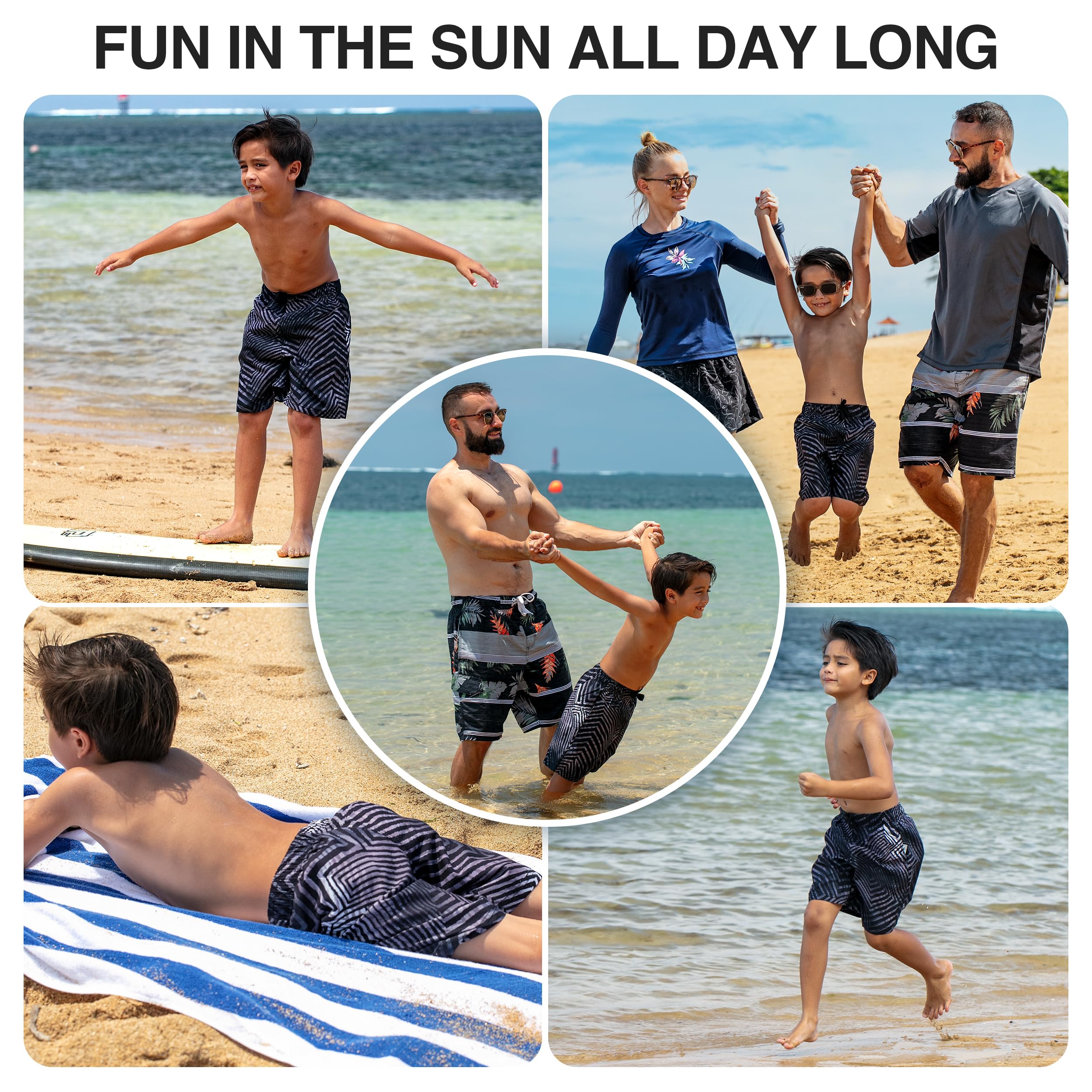 Kanu Surf Barracuda Quick Dry UPF 50+ Beach Swim Trunk Bañador para Hombre Niños (Pack de 1)
