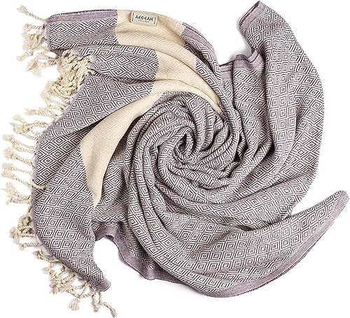 Toalla turca de playa (37 x 73 pulgadas), secado rápido, 100% algodón suave, ligera y a prueba de arena, también adecuada para baño, spa, baño, disponible en Yaxa Venezuela